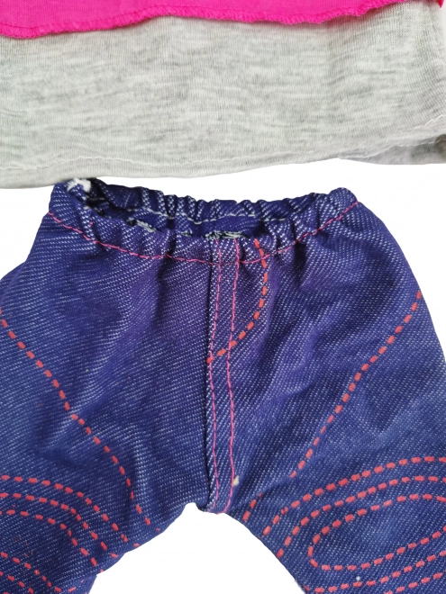 Stylové oblečení pro panenku LOVE s brýlemi a botičkami 43-46 cm