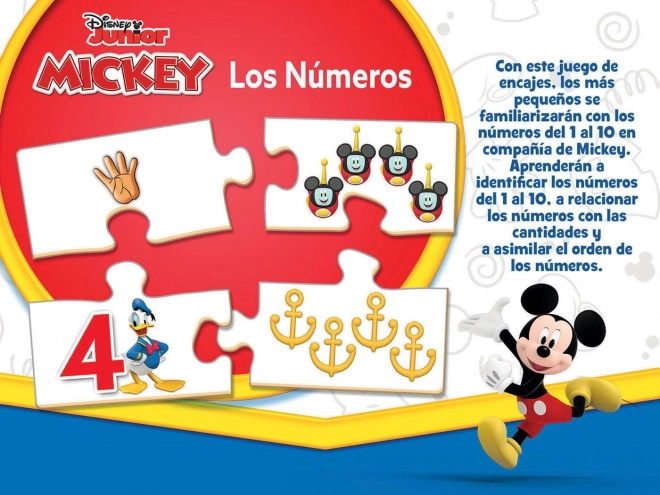 EDUCA Puzzle Mickey a přátelé: Počítání 10x4 dílků