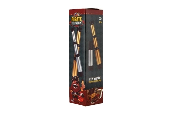 Dalekohled pirátský plast 19cm 2 barvy v krabičce 5x19x5cm 8ks v boxu
