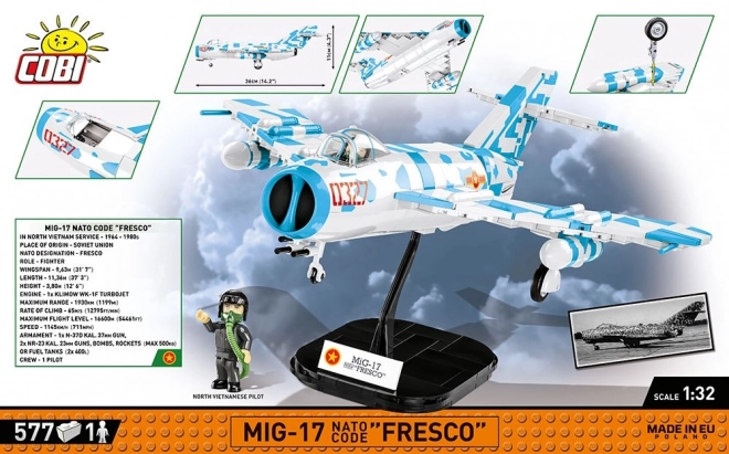 COBI 2424 Vietnam War MIG-17 FRESCO, 1:32, 577 k, 1 f