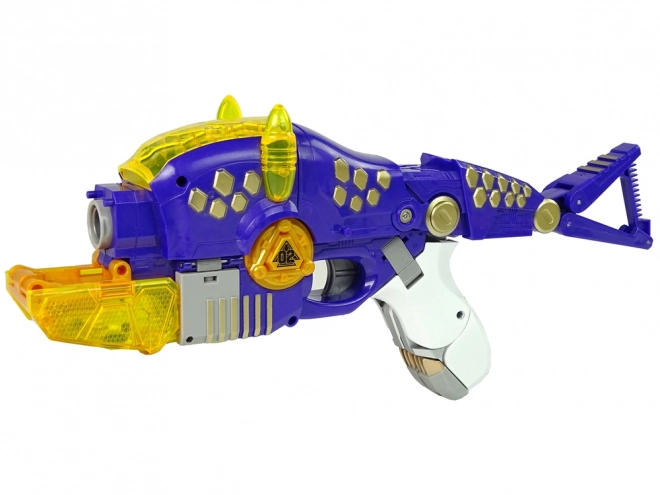 Dinobots robotická střílečka Fialový Triceratops s terčem