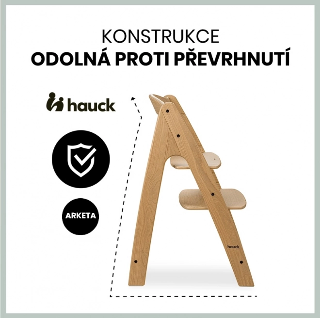Dětská dřevěná jídelní židle Hauck Arketa