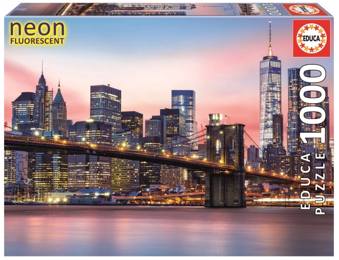 Svítící Educa puzzle Brooklynský most New York 1000 dílků