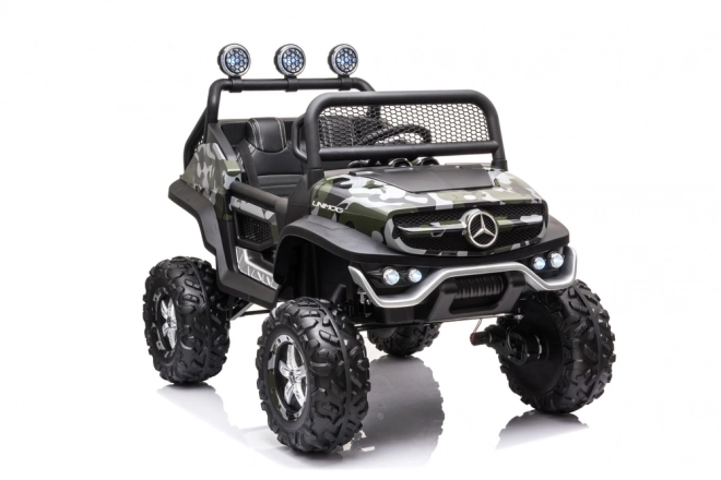 Dětské elektrické auto Unimog S v maskáčové barvě