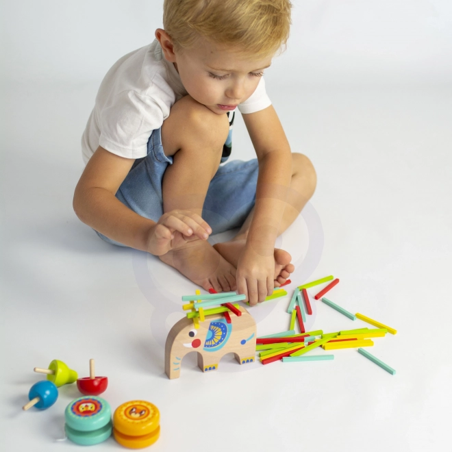Sada her zručnosti se slonem TOOKY TOY - 46 dílků