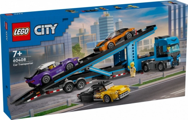 LEGO City 60408 Kamion pro přepravu aut se sporťáky