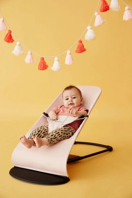 BABYBJORN - Lehátko BALANCE SOFT COTTON/JERSEY - růžová/šedá – Růžová/šedá