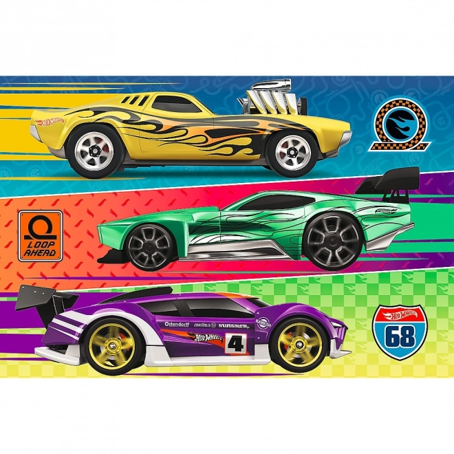 Puzzle 60 dílků Závody Hot Wheels