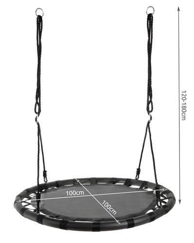 Houpačka vraní hnízdo 100 cm černá