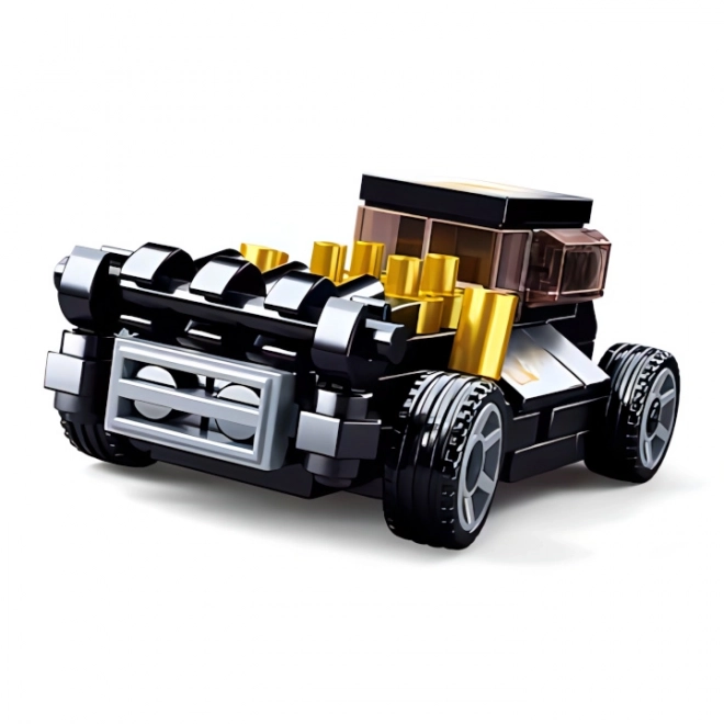 Natahovací auto Černý Mod Rod stavebnice