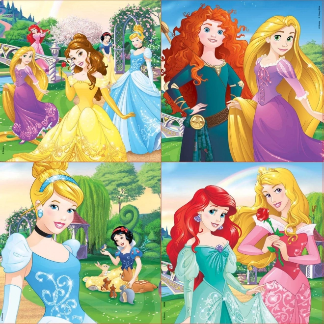 Puzzle v kufříku Disney princezny 4v1