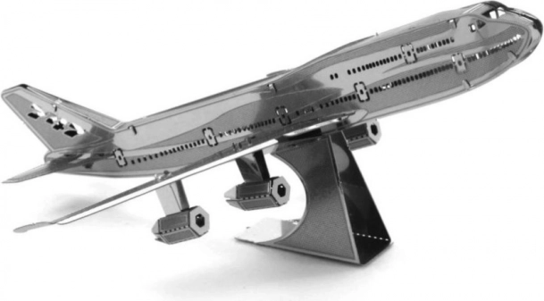 metal earth 3d kovový model boeing 747 – dopravní letadlo