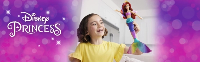 MATTEL Disney Princess panenka Ariel malá mořslá víla plave, mění barvu