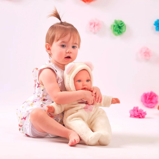 Llorens 14208 BABY JULIA - realistická panenka miminko s měkkým látkovým tělem - 42 cm