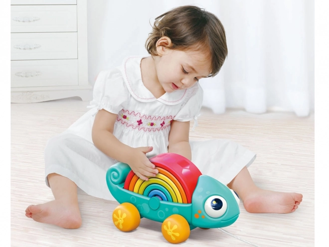 Duhový chameleon hračka montessori 18m+
