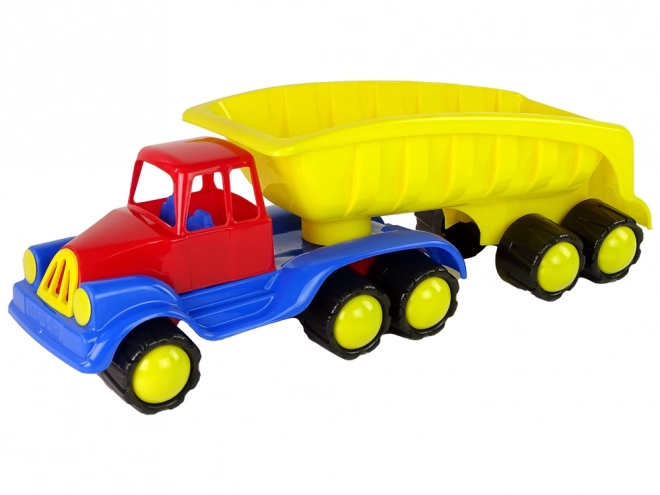 Velký žlutý nákladní vůz s přívěsem 45 cm