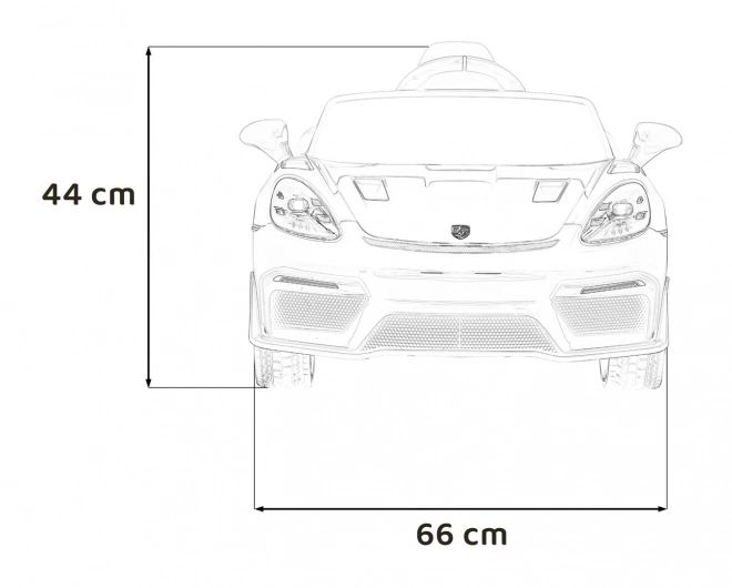 Dětské auto Porsche 718 – Černé
