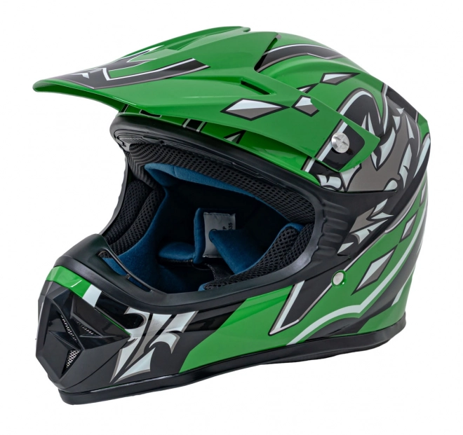 Motocyklová helma Enduro zelená