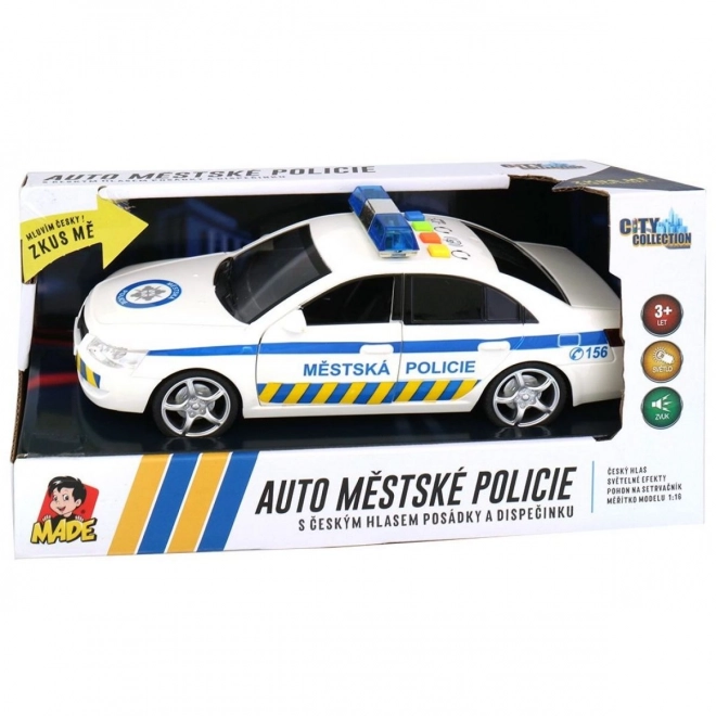Auto městské policie s hlasem