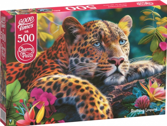 Puzzle CHERRY PAZZI Ležící leopard 500 dílků