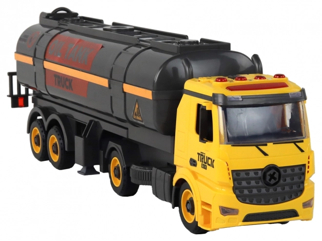 DIY Twisting and Unwinding Tank Truck Žlutá světla Zvuk