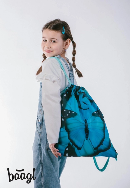 Školní set BAAGL ERGO Butterfly: aktovka, penál, sáček