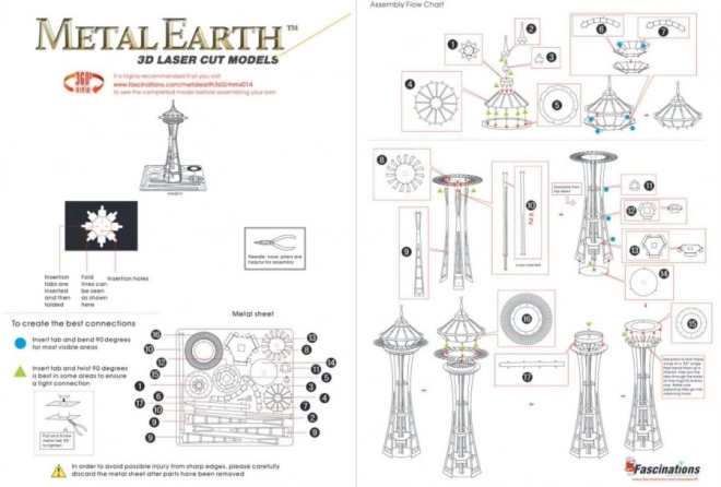 3D puzzle Metal Earth: Space Needle Seattle