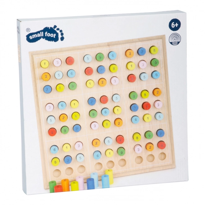Dřevěné sudoku s barevnými válečky