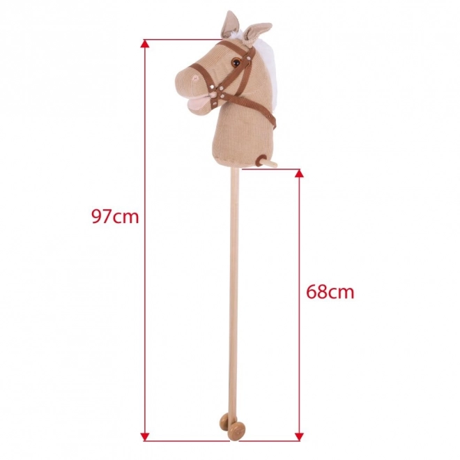 Manšestrový kůň na tyči Bigjigs Toys