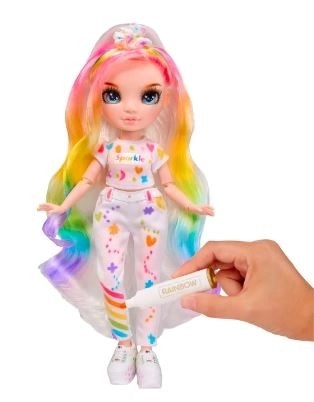 Duhová vysoká barva a vytvoření módní DIY panenky