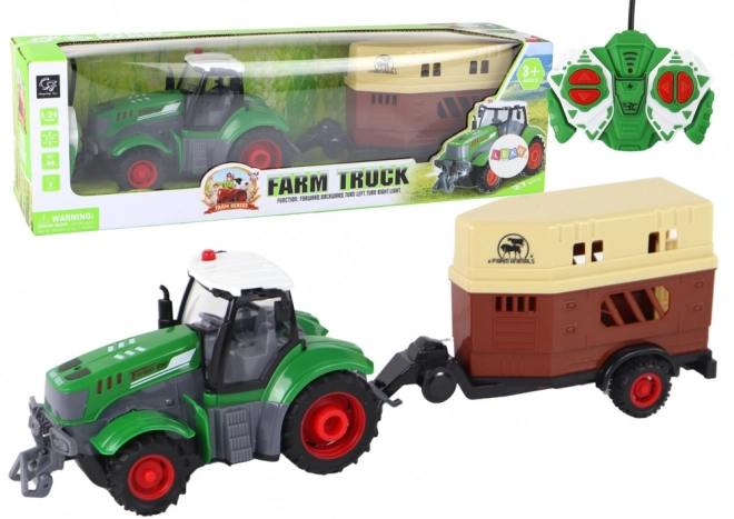 Traktor RC dálkově ovládaný zemědělský stroj Trailer Pilot 1:24