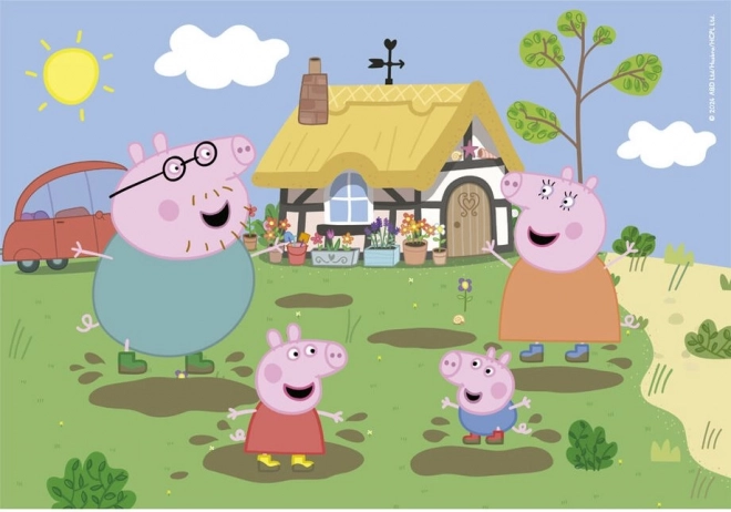 Clementoni puzzle prasátko Peppa zábava v blátě