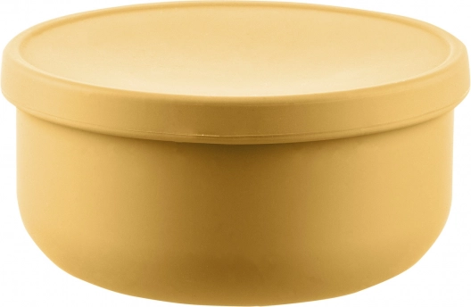Silikonová miska s víčkem Mustard Yellow