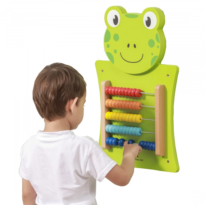Viga dřevěná tabule s počítadlem žabka montessori certifikát FSC