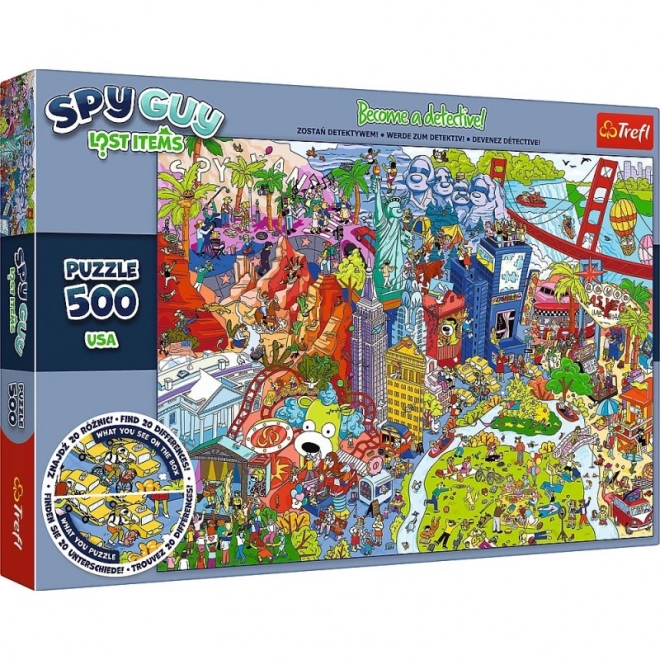 Puzzle Spy Guy Lost Items USA 500 dílků
