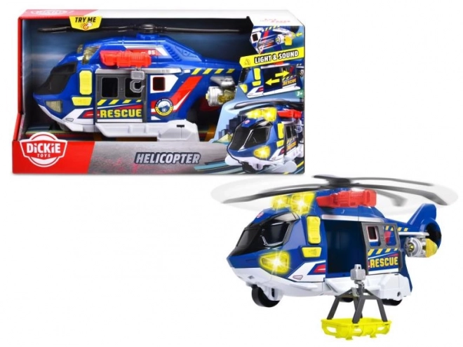 Záchranářská helikoptéra se světlem a zvukem