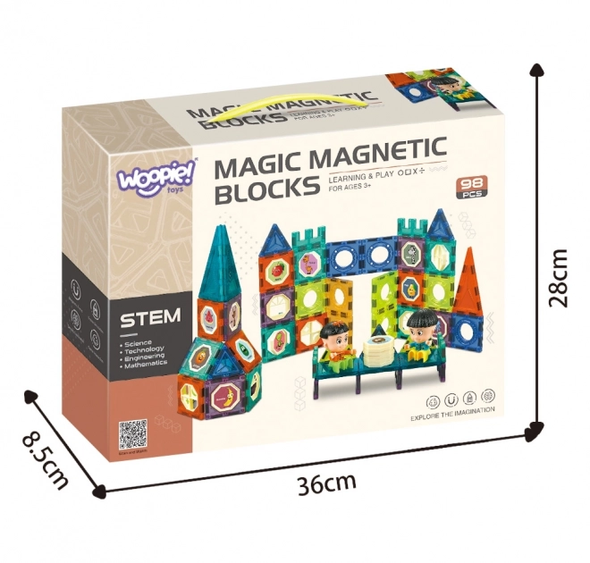 Woopie magnetické stavebnice hrad 98 ks