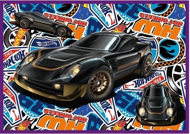 Puzzle 4x250 závodních autíček Hot Wheels