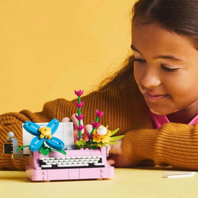 Stavebnice pro děti - Psací stroj s květinami LEGO Creator 3v1