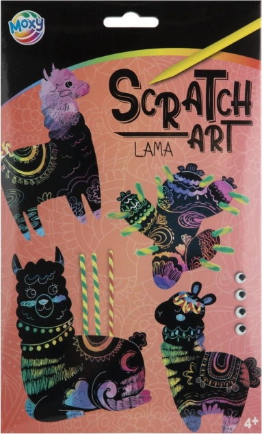 Kreativní set Vyškrabovací Zvířátka Lama