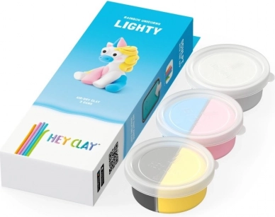 Masa modelovací Hey Clay Jednorožci 3 balení, Lighty
