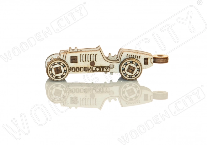 Dřevěné 3D puzzle mini sada sportovní auta