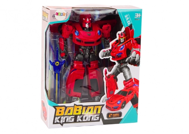 Auto-Robot 2v1 Transformace Sportovní červená