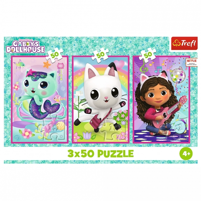 Puzzle 3x50 Gabbys Domeček
