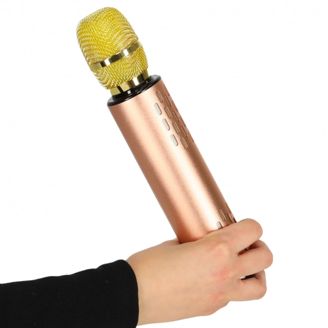 Bezdrátový mikrofon na karaoke Bluetooth černý – Zlatý