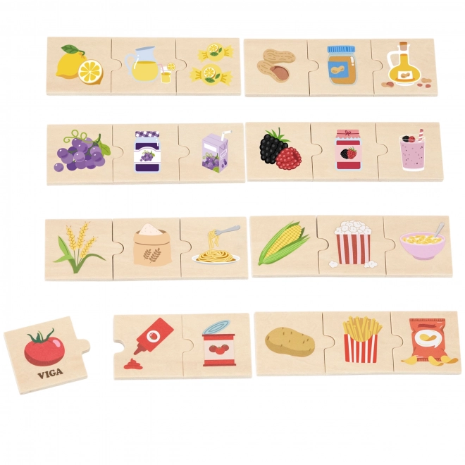 Viga puzzle naučte se spojit přírodu s jídlem