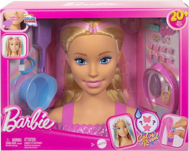 Stylingová hlava Barbie Deluxe Blond