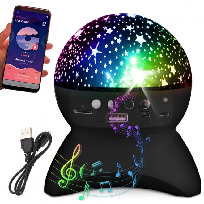 Projektor hvězdné noční oblohy s LED a Bluetooth reproduktorem