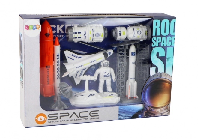 Vesmírná mise Vesmírná raketa Kosmická loď Set 8 ele.