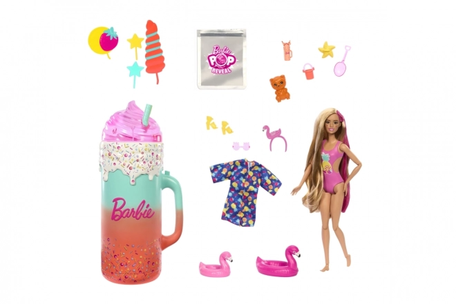 Panenka Barbie Pop Reveal Dárková sada Tropické smoothie